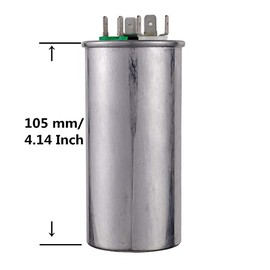 BOJACK 2 unidades de 35+5uF 35 5 MFD ± 6% 370V/440V CBB65 Dual Run Condensador de arranque circular para motor de CA o arranque de ventilador o condensador recto