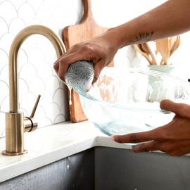 Full Circle Clean Ocean Netted Scrubbers - Set of 3 Dish Scrubbers. Non-Stick Safe. Quick Drying. Odor Resistant. Made out of 100% Recycled Fishing Nets. Dishwasher Safe