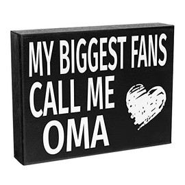 JennyGems My Biggest Fans Call Me Oma Sign, American Made 8x6 inch Oma Decor, Oma Gifts, Box Sign and Wall Hanging