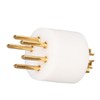 5 Pin Turntable Plug Connector Red Copper Gold Plating Nickel