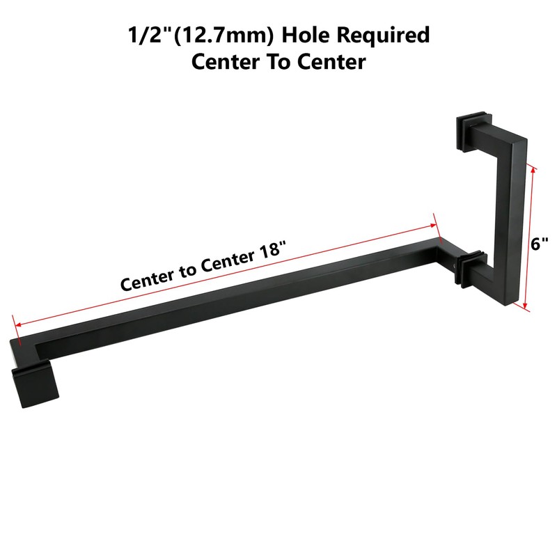 Top Hardware Stainless Steel 304 Round/Square 6"" Shower Door Pull