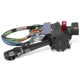 Factory Style Multi-Function Combination Switch Assembly Compatible with Chevy S10 GMC Sonoma Oldsmobile Bravada 1998-2001, Driver Left Side, Black