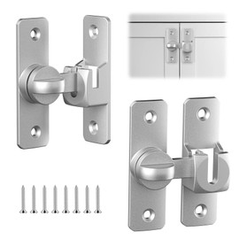 HAPPOW 2 Stück Schiebetür Schloss, Schloss für Schiebetür 90°/180°-Zweiwegeinstallation, Schiebetürschloss aus Aluminiumlegierung, mit 8 Schrauben, für Pendeltür, Schiebetür, Badezimmertür