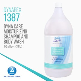 Dynarex Shampoo and Body Wash, Unisex - Moisturizing All-in-One Shampoo Body Wash for Skin & Hair - Mild Formula for Sensitive Skin - Tropical Scent - 1 Gallon Bottle, 4 / Case