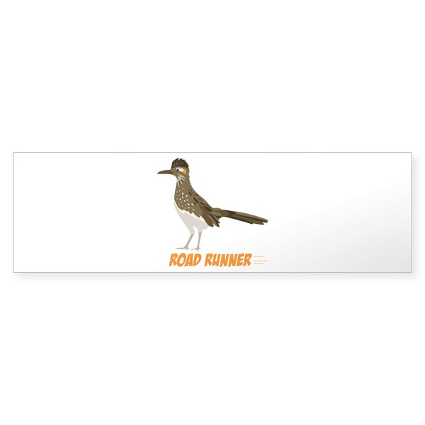 CafePress Road Runner Bumper Sticker 10"x3" Rectangle Bumper Sticker Car