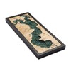 Lake Houston, Texas 3-D Nautical Wood Chart, 13.5" x 31"