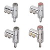 4pcs BA1403R Banana Plug,Locking Rhodium Plated Speaker Banana Connectors,Double Screw