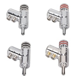 4pcs BA1403R Banana Plug,Locking Rhodium Plated Speaker Banana Connectors,Double Screw Lock,Good and Wear,for Speaker,Wire AV Receiver,Amplifiers