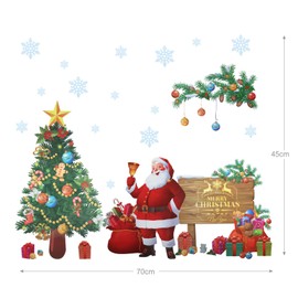 Kesote Christmas Wall Stickers Santa Claus Stickers Christmas Decoration for Home, Children's Room DIY Wall Stickers, Approx. 45 x 60 cm