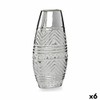 Gift Decor S3625960 Wide Silver Vase Ceramic, 7 cm x
