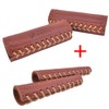 Leather Motorcycle Handlebar Grip Covers, No Fringe Brake Clutch Covers