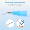 JMU 100Pcs Bent Dispensing Tips 23G, Blunt Tip Dispensing Needle,