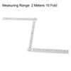sourcing map Folding Ruler 2 Meters 10 Fold Metric Measuring