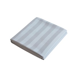 Flat Sheet Only King Size, 400 TC 100% Egyptian Cotton Flat Sheet Striped Satin-White Cotton Top Sheet- Wrinkle, Fade, Stain Resistant (Striped-Grey, King)