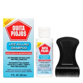 Quita Piojos® Lice Killing Shampoo 2 FL OZ, For Ages 2 & Up, Made in USA ED 8/25