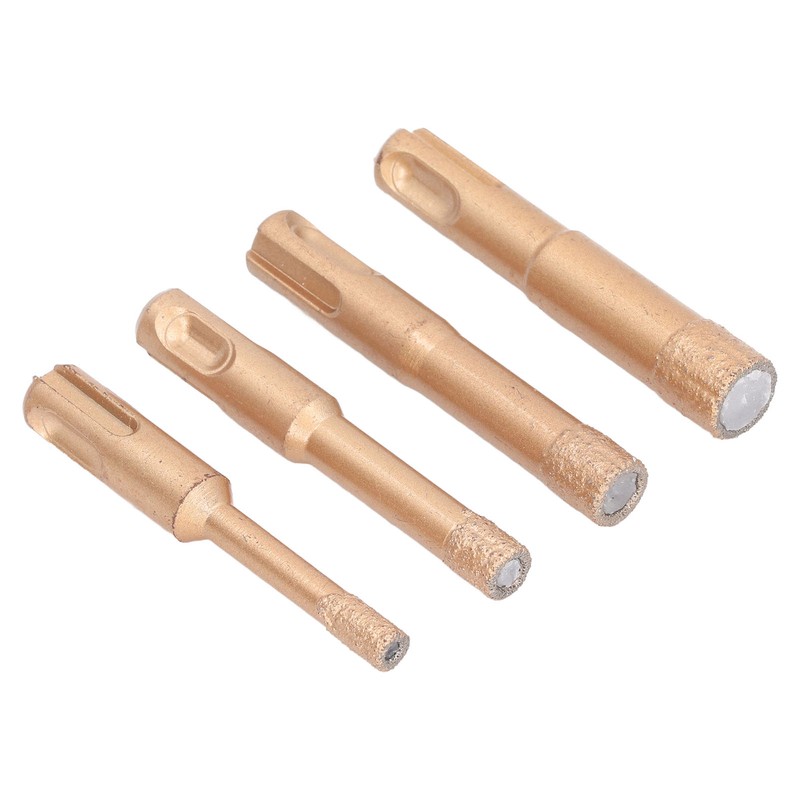 4PCS Brazed Hole Saw Kit Triangle Shank Tile Hole Opener