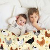 FYSUIMU Chicken Theme Fuzzy Flannel Blanket 50 x 60 Inch