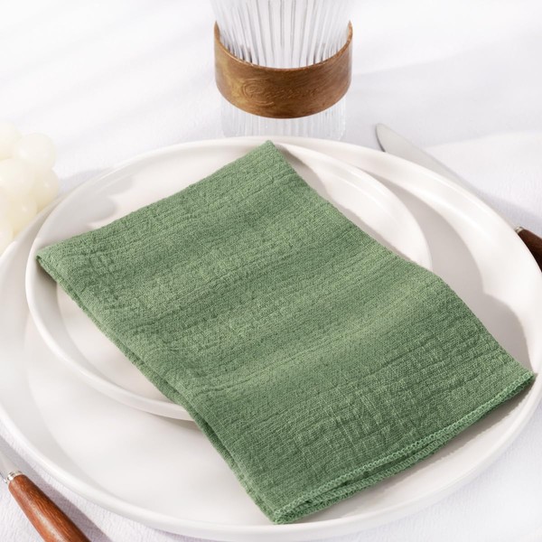DeZerlor Sage Green Cloth Napkins Set of 12 Spring St
