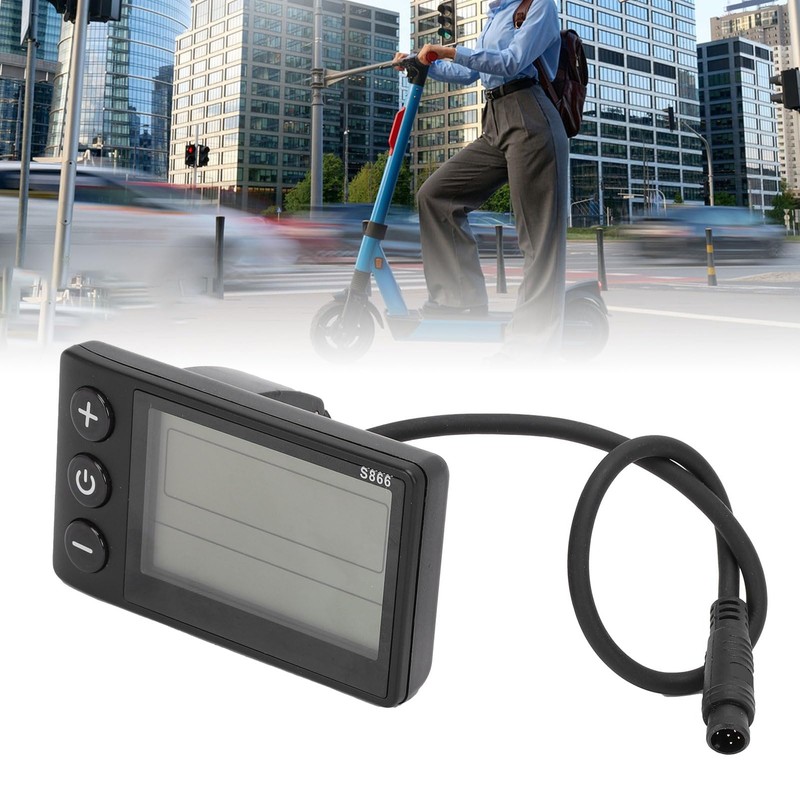 RiToEasysports Bike Speedometer, ABS LCD S866 Display Meter Control Panel