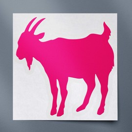 ANGDEST Animal Goat (Pink) (Set of 2) Premium Waterproof Vinyl Decal Stickers for Laptop Phone Accessory Helmet Car Window Bumper Mug Tuber Cup Door Wall Decoration