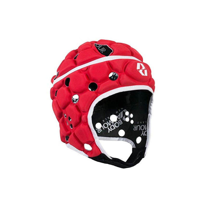 Body Armour Ventilator Head Guard (Red, Extra Large Adult)