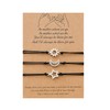 Best Friend Bracelets With Luminous Rings for 3, Sun Moon