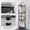 ELYKEN Corner Shower Caddy Standing, 4 Tier Rustproof Metal Shower