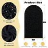 SquarePie Black Sequin Velvet Arch Backdrop Cover 7.2 FT Glitter