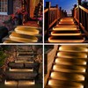 TOTHDATE 2PCS Solar Step Lights Warmwhite Light, Solar Stair Light