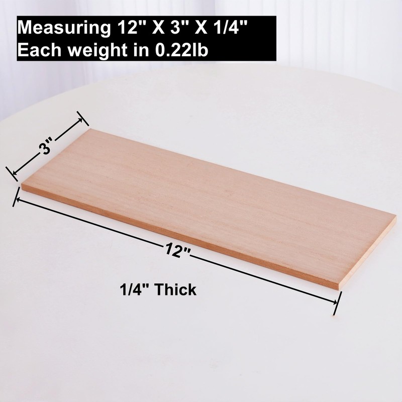 Woho 5 Pack Solid Spanish Cedar Wood Planks for DIY