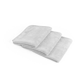 The Rag Company - Premium FTW Microfiber Cleaning Towels for Glass, Windows, Mirrors, Polished Surfaces - Streak-Free, Scratchless, 16" x16”, Ice Grey, 3-Pack