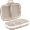 Daily Pill Organizer, 8 Compartments Portable Pill Case, Pill Box to Hold Vitamins, Cod Liver Oil