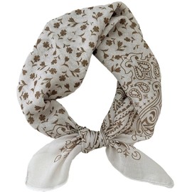 MaxWant Scarf, Linen Scarf, 22.8 x 22.8 inches (58 x 58 cm), Square, Women's, Linen, Cotton, Spring, Summer, Autumn, Thin, UV Gift, Hair Ornament, Bag Decoration, 31#