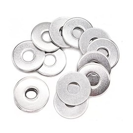 binifiMux 100pcs M6 Flat Washers(OD=18mm, 1.5mm Thickness), 304 Stainless Steel / 18-8, Plain Finish