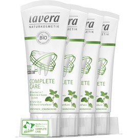 LAVERA Complete Care 5-in-1 Organic Mint & Organic Sodium Fluoride No Titanium Dioxide 75ml (Pack of 4)