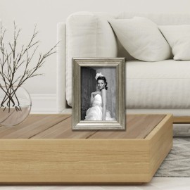 Lawrence Frames Silver Photo Picture Frame 4x6 Horizontal Vertical Tabletop or Wall Mount Decor