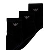 Emporio Armani Men's 3-Pack Short Socks, black