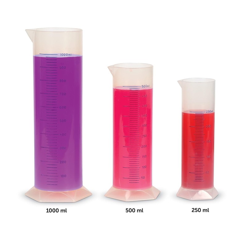 LEARNING RESOURCES LEAR2906 Science Teaching Materials Graduated Cylinders, Set of