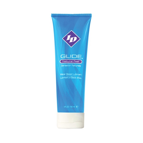 ID Lubricants Glide 4 FL. OZ. Natural Feel Water-Based Personal Lubricant Travel Tube, Assorted