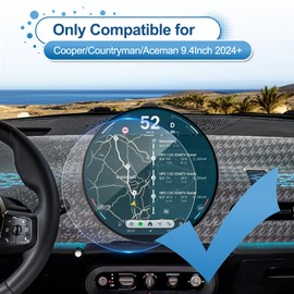 Coleya 2025 Cooper/Countryman/Aceman Screen Protector for Mini 9.4-inch Round OLED Display, 9H Tempered Glass&Anti-scratch 2025 Cooper/Countryman/Aceman Accessories HD Transparent New MINI Family 9.4"