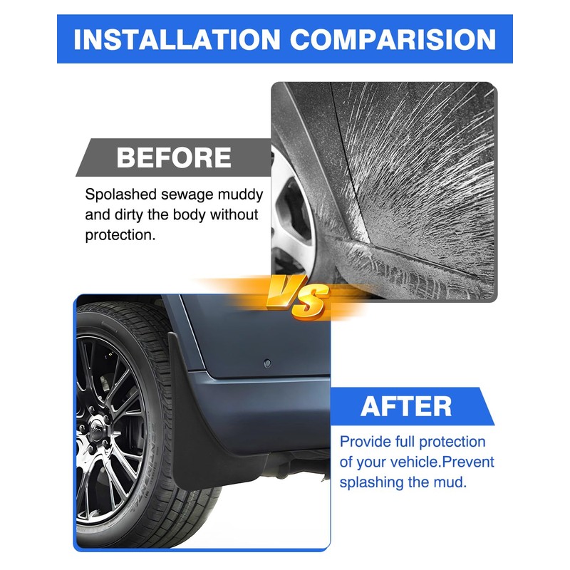 Autorder Mud Flaps Splash Guards for Jeep Grand Cherokee L