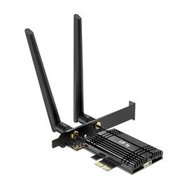 Tarjeta de red WiFi 7 8774 Mbps QFly PCIe WiFi tarjeta con Bluetooth 5.4, chipset 802.11 BE200, Tri-Bandas (6GHz/5GHz/2.4GHz) adaptador de red inalámbrico para PC, compatible con Windows 11/10 (64