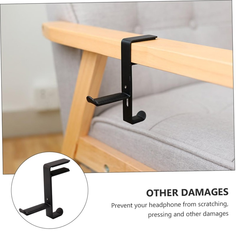 KONTONTY Creative Headphone Stand Holder Pu Pad Easy to Install