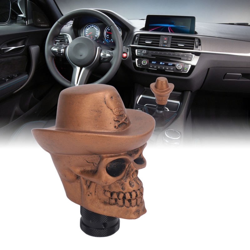 Skull Head Gear Shift Knob with 3 Adapters Cool Looking