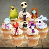 Nightmare 12 x Christmas PRECUT Edible Cupcake Toppers Stand/Lie Down