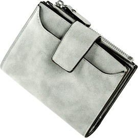 Cartera para Mujer Tipo Monedero – Pequeña, Elegante y Práctica, Ideal para Regalo o Uso Diario N2347 (Gris)