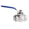 1/2" NPT Female T-Type Ball Valve with Heavy Duty Blue