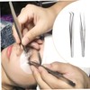 Ipetboom Grafting Eyelash Tweezers Stainless Steel High Precision Applicator for
