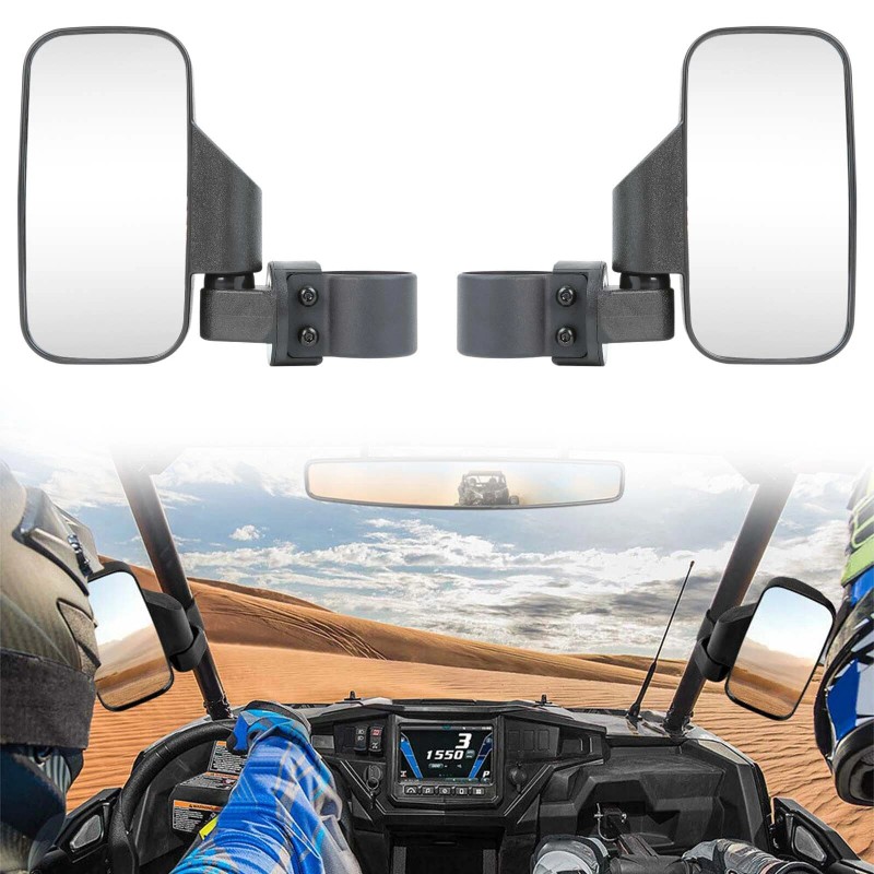 KEEPDSGN UTV Rear View Mirror Mirrors Set 1.75" 2" Bar
