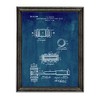 Judge's Gavel Patent Art Midnight Blue Print in a Black